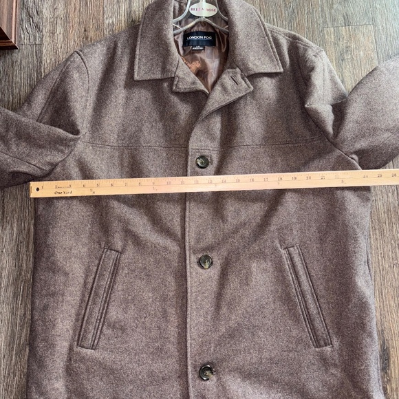 London Fog Wool Blend Brown Men's Jacket Sz Large - Picture 12 of 13